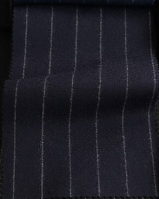 Holland & Sherry : navy chalk strip flannel